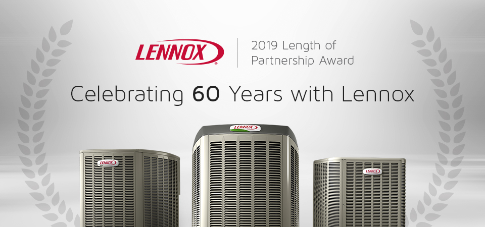 Milestone Award 60 Celebrating 60 Years with Lennox